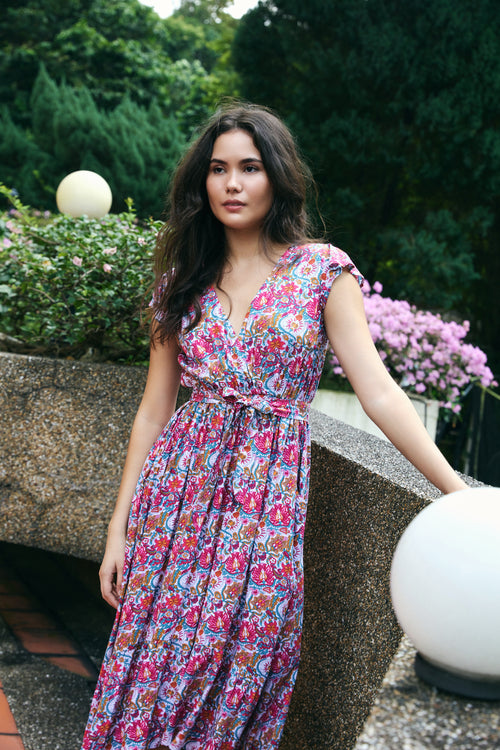 Nelly Dress - Meadow White